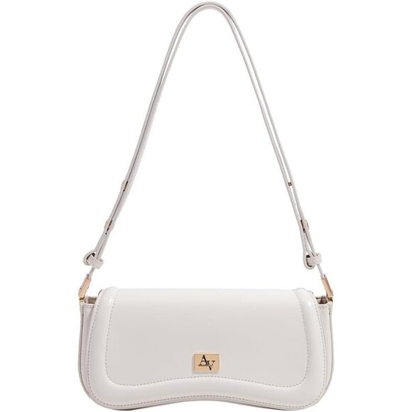 Handbags - Women's White Joy Shoulder Bag  Ladies Fashion Handbag for Daily & Travel Use